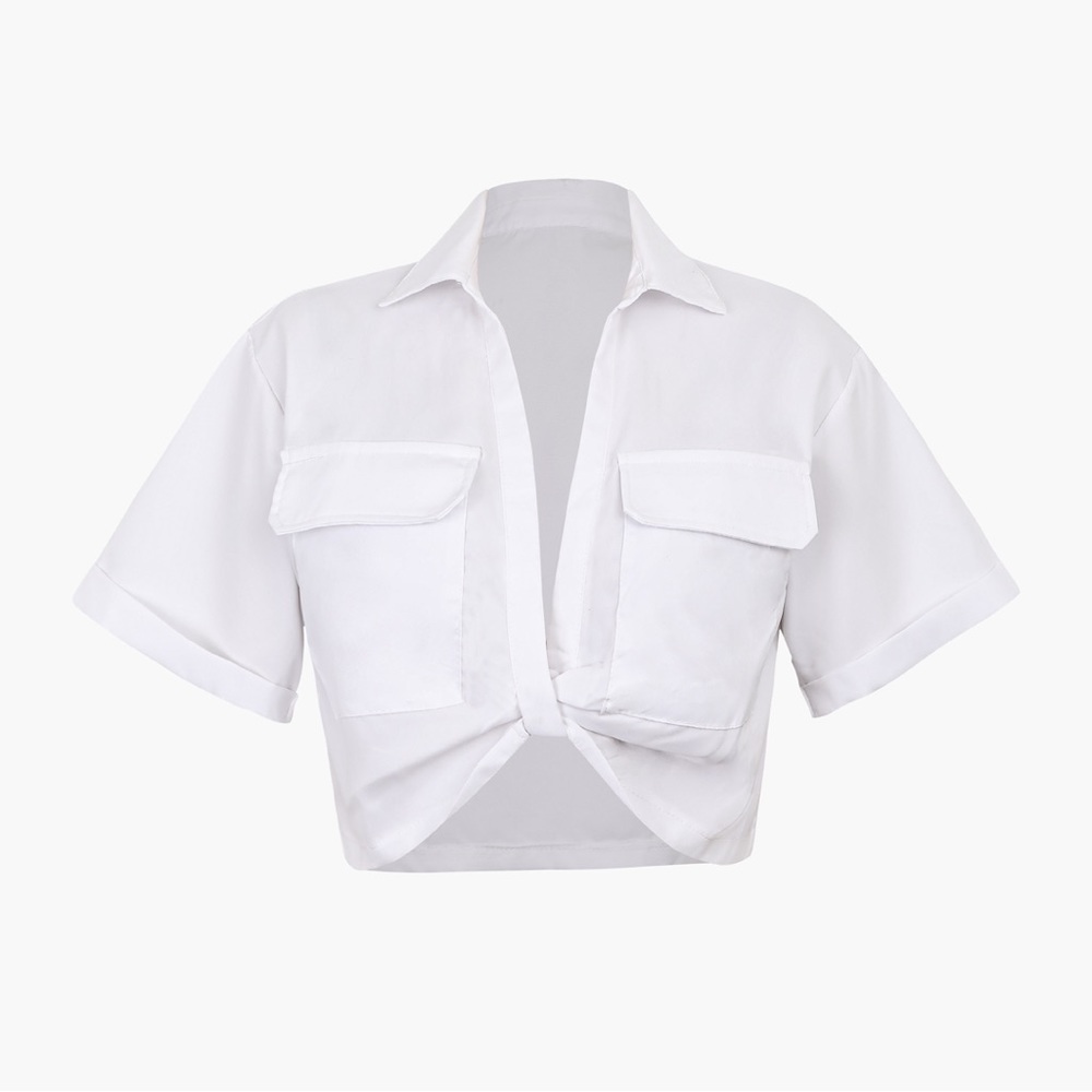Twist front crop top